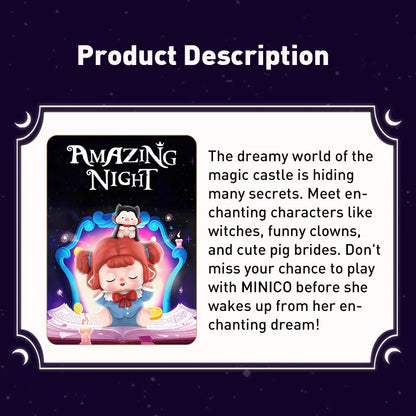 POP MART Minicos Dream Amazing Night Series Mystery Box 1PC/12PCS POPMART Blind Box Collectible Figurine Action Figure