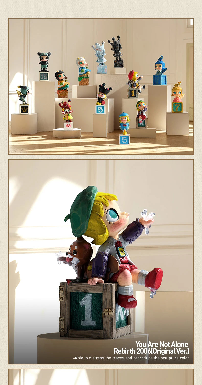 POP MART MOLLY Anniversary Statues Classical Retro 2 Series Mystery Box 1PC/10PCS POPMART Blind Box Cute Collectible Art Toy