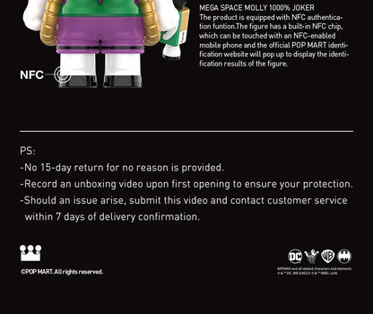 POP MART MEGA SPACE MOLLY 1000% JOKER Limited Edition Limited to 1pc per user ID