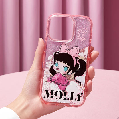 POP MART MOLLY Daily Look Series-Phone Case for iPhone 15 Pro Max iPhone 16 Pro iPhone 16 Pro Max