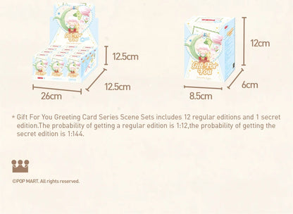 POP MART Gift For You Greeting Card Series Scene Sets 1PC/12PCS Blind Box POPMART Collectible Figurine Cute Toy
