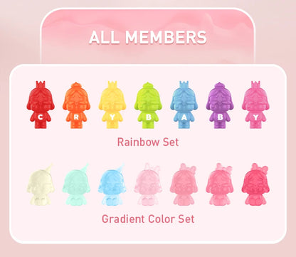 POP MART POP BEAN CRYBABY MINI FIGURE - Rainbow Set / Gradient Color Set