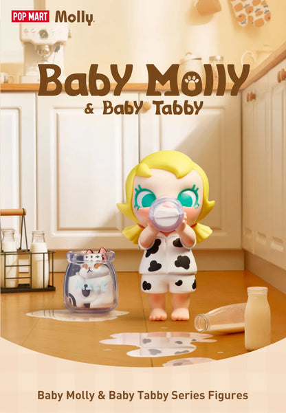 POP MART Baby Molly & Baby Tabby Series Figures 1PC/12PCS POPMART Blind Box Figure
