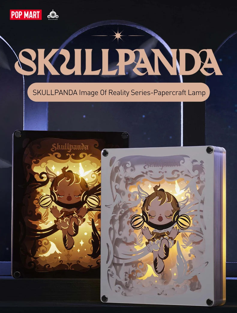 POP MART SKULLPANDA Image Of Reality Series - Papercraft Lamp Colored Ver./Plain Ver.