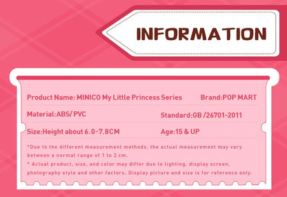POP MART MINICO My Little Princess Series Mystery Box Figure Gift Kid Toy Blind Box