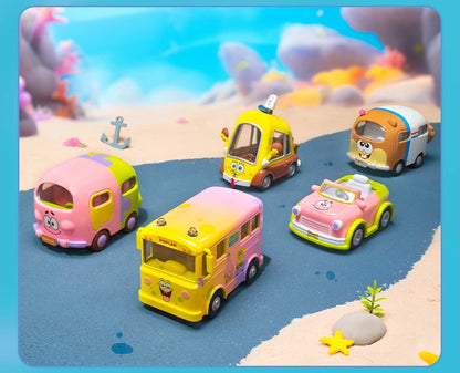 POP MART SpongeBob Sightseeing Car Series Vehicles Mystery Box 1PC/9PCS Blind Box POPMART Car Toy