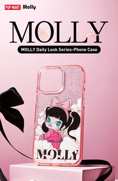 POP MART MOLLY Daily Look Series-Phone Case for iPhone 15 Pro Max iPhone 16 Pro iPhone 16 Pro Max
