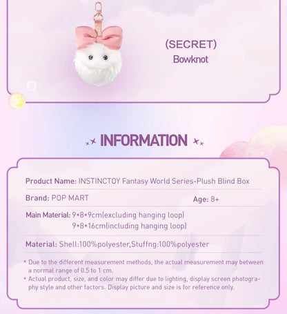 POP MART INSTINCTOY Fantasy World Series - Plush Blind Box 1PC/6PCS Mystery Box