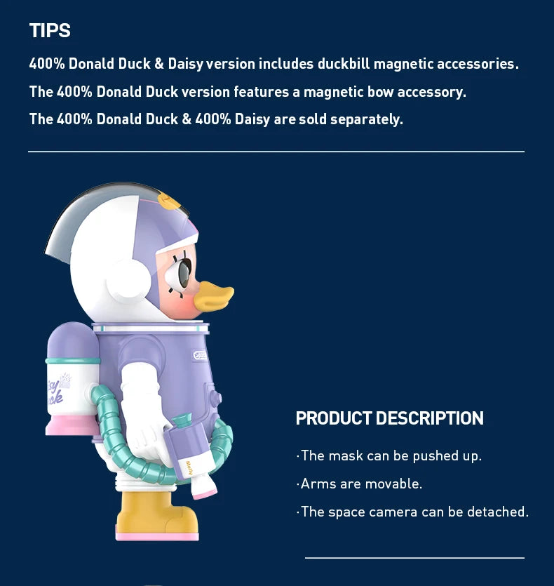 POP MART MEGA SPACE MOLLY 400% Donald Duck & Daisy Limited Edition Limited to 1pc per user ID