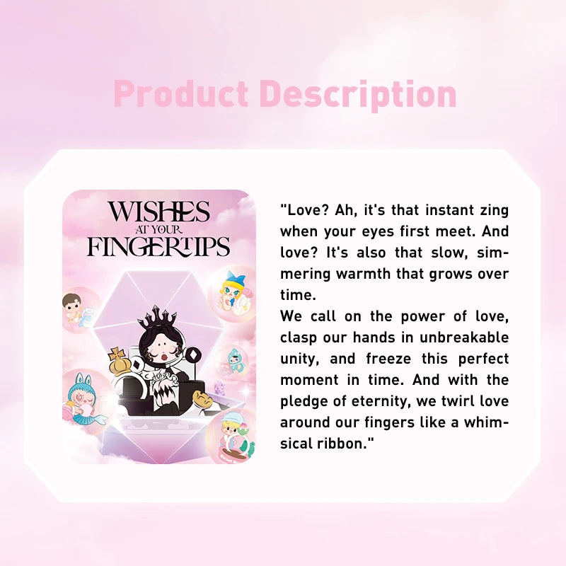 POP MART Wishes at Your Fingertips Series Scene Set Mystery Box 1PC/8PCS POPMART Blind Box Skullpanda Dimoo Labubu Romantic Ring