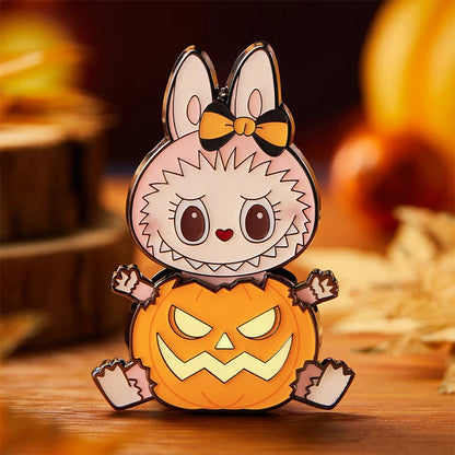 POP MART Happy Halloween Party Series - Pumpkin Fridge Magnet Badge LABUBU MOLLY DIMOO