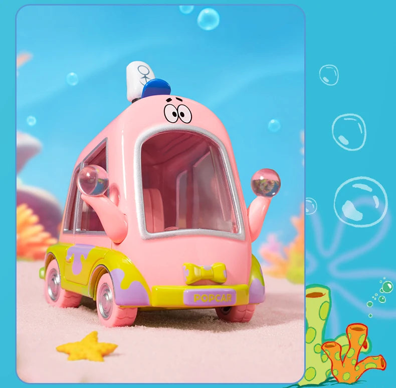 POP MART SpongeBob Sightseeing Car Series Vehicles Mystery Box 1PC/9PCS Blind Box POPMART Car Toy