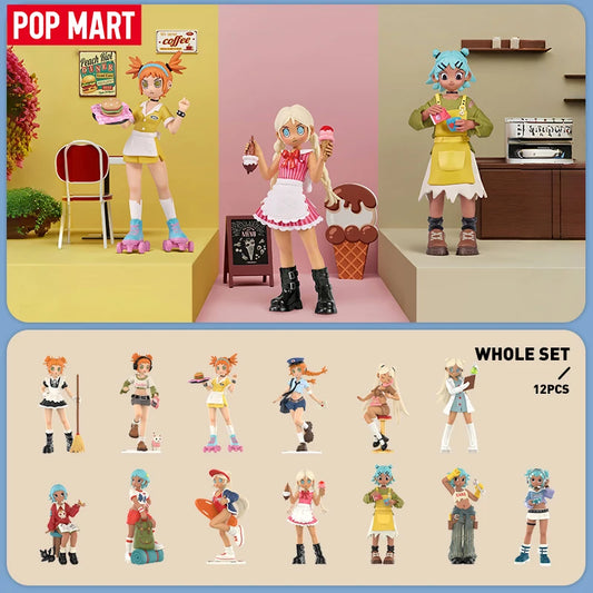 POP MART Peach Riot Rush Hour Series Figures Blind Box 1PC/12PCS Mystery Box