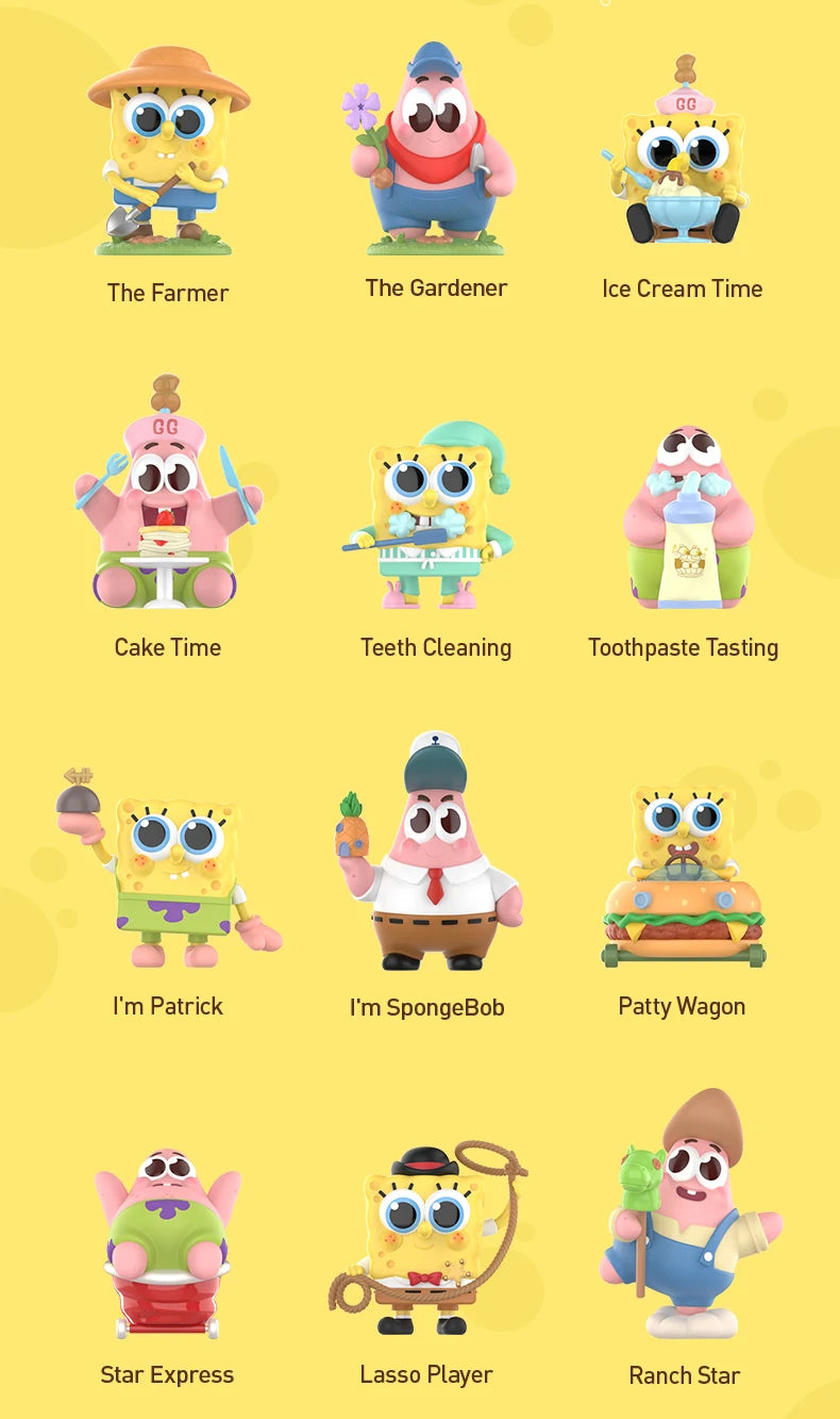 POP MART SpongeBob Best Friends Series Figures 1PC/12PCS Blind Box POPMART