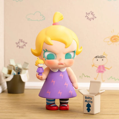 POP MART Baby Molly When I was Three! Series Mystery Box by Kenny Wong 1PC/12PCS POPMART Blind Box Action Figure Cute Toy
