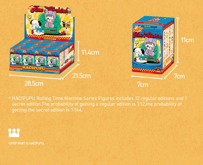 POP MART HACIPUPU Rolling Time Machine Series Figures 1PC/12PCS Blind Box POPMART