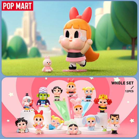 【EU Exclusive】POP MART CRYBABY X Powerpuff Girls Series Mystery Box by Molly 1PC/12PCS POPMART Blind Box Action Figure Cute Toy
