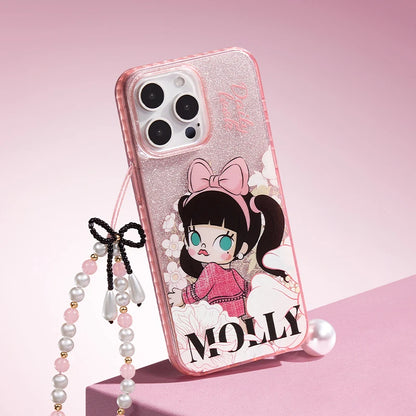 POP MART MOLLY Daily Look Series-Phone Case for iPhone 15 Pro Max iPhone 16 Pro iPhone 16 Pro Max