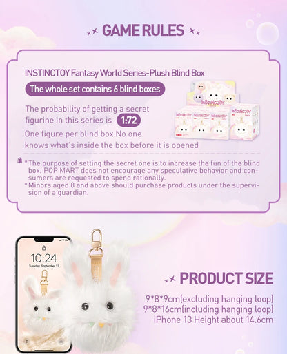 POP MART INSTINCTOY Fantasy World Series - Plush Blind Box 1PC/6PCS Mystery Box