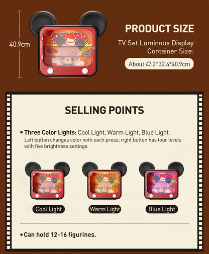 POP MART DIMOO WORLD × DISNEY Series-TV Set Luminous Display Container