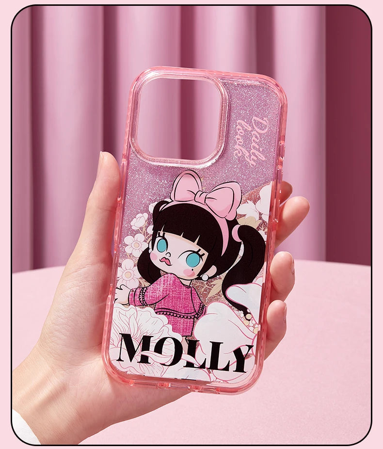 POP MART MOLLY Daily Look Series-Phone Case for iPhone 15 Pro Max iPhone 16 Pro iPhone 16 Pro Max