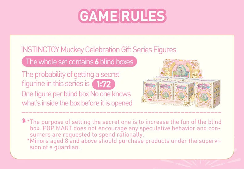 POP MART INSTINCTOY Muckey Celebration gift Series Figures Blind Box 1PC/6PCS