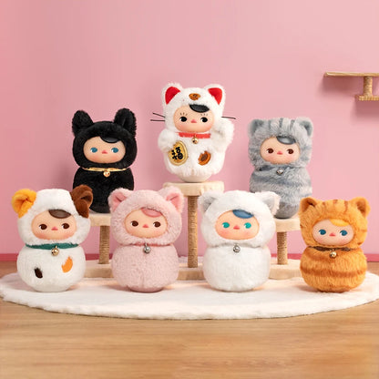 POP MART PUCKY Roly-Poly Kitty Series-Vinyl Plush Blind Box Mystery Box 1PC/6PCS POP MART Blind Box Cute Toy