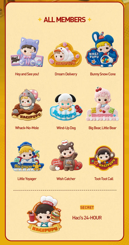 POP MART HACIPUPU Rolling Time Machine Series-Fridge Magnet Silicone Clip Blind Box 1PC/9PCS POPMART Mystery Box