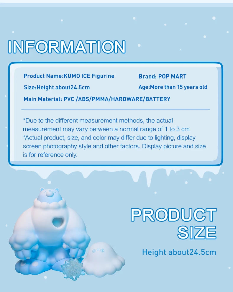 POP MART KUMO ICE 200% Figurine Limited Edition 1PC per user ID