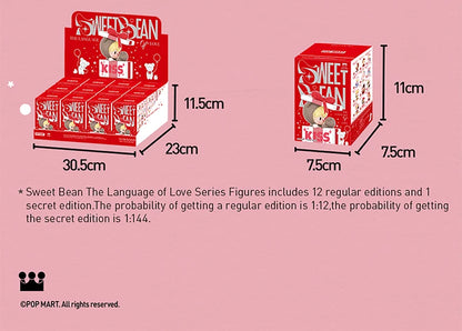 POP MART Sweet Bean The Language of Love Series Figures 1PC/12PCS POPMART Blind Box Figure