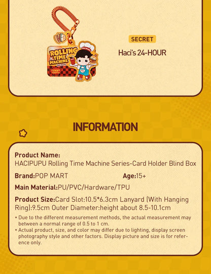 POP MART HACIPUPU-Rolling Time Machine Series-Card Holder Blind Box Mystery Box 1PC/6PCS Blind Box