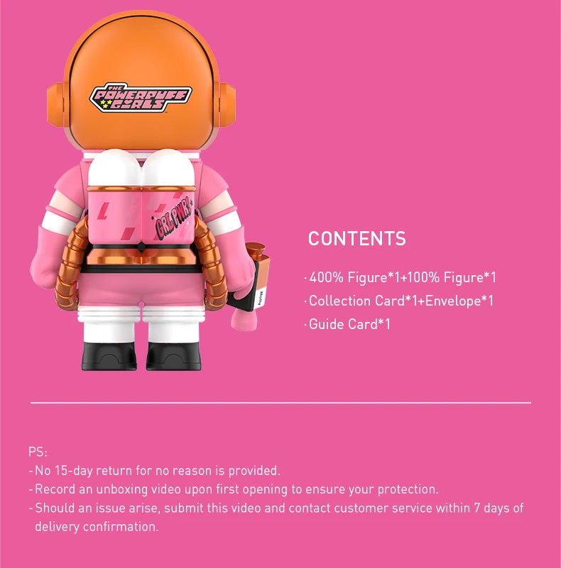 POP MART MEGA SPACE MOLLY 400%+100% THE POWERPUFF GIRLS Blossom Limited Edition