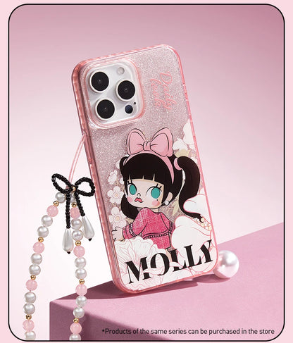 POP MART MOLLY Daily Look Series-Phone Case for iPhone 15 Pro Max iPhone 16 Pro iPhone 16 Pro Max