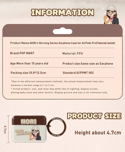 POP MART NORI's Morning Series For iPhone AirPods Pro Beautiful Cute Earphone Case