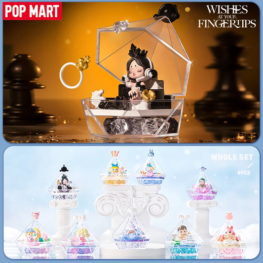 POP MART Wishes at Your Fingertips Series Scene Set Mystery Box 1PC/8PCS POPMART Blind Box Skullpanda Dimoo Labubu Romantic Ring