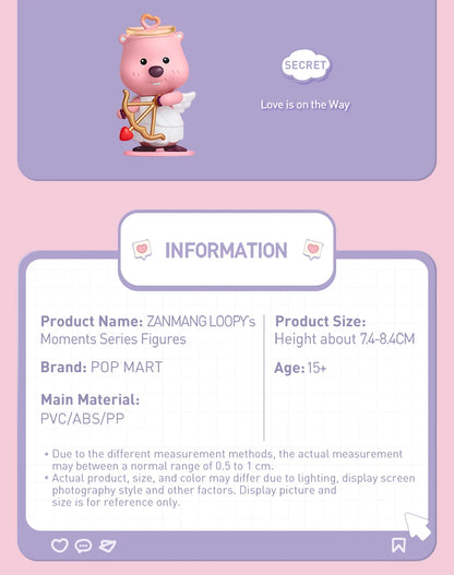 POP MART ZANMANG LOOPY’s Moments Series Figures Mystery Box 1PC/6PCS POPMART Blind Box Limited to 2pcs per order