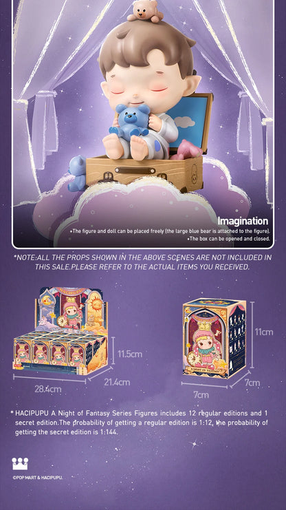 POP MART HACIPUPU A Night of Fantasy Series Figures 1PC/12PCS POPMART Blind Box Action Figure