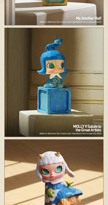 POP MART MOLLY Anniversary Statues Classical Retro 2 Series Mystery Box 1PC/10PCS POPMART Blind Box Cute Collectible Art Toy