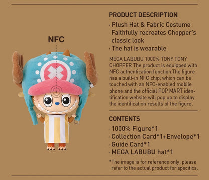 POP MART MEGA LABUBU 1000% TONY TONY CHOPPER Limited Edition Limited to 1pc per user ID