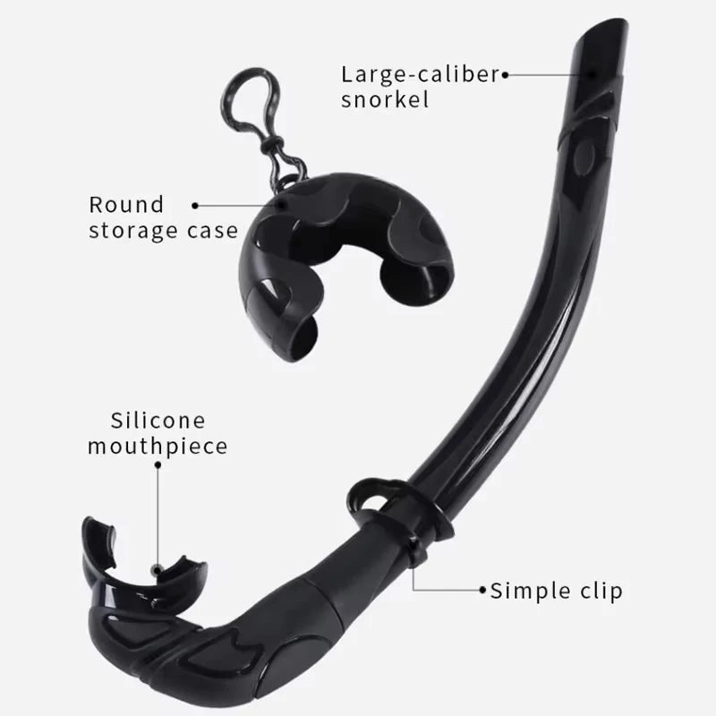 Low Volume Diving Mask J-type Wet Go-pro MountTempered Glass Freedive Mask Diving Mask Snorkel Set with Camera Mount Black 프리다이빙