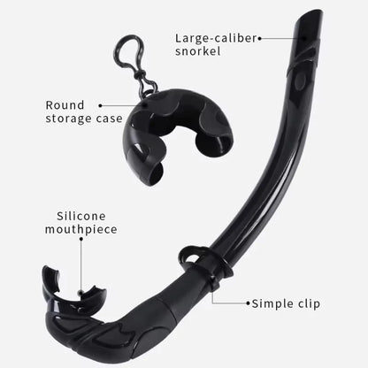 Low Volume Diving Mask J-type Wet Go-pro MountTempered Glass Freedive Mask Diving Mask Snorkel Set with Camera Mount Black 프리다이빙