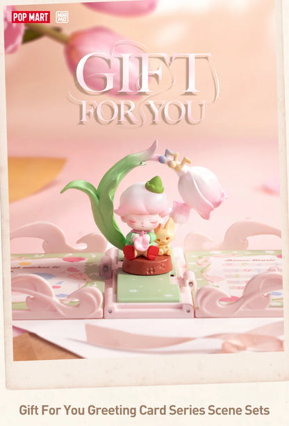 POP MART Gift For You Greeting Card Series Scene Sets 1PC/12PCS Blind Box POPMART Collectible Figurine Cute Toy