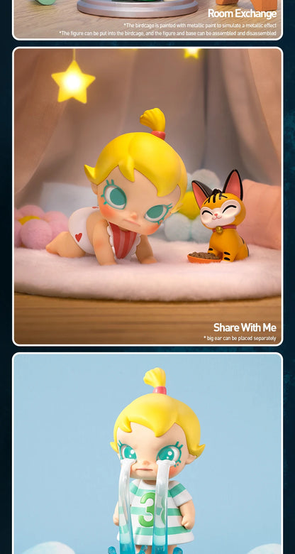 POP MART Baby Molly When I was Three! Series Mystery Box by Kenny Wong 1PC/12PCS POPMART Blind Box Action Figure Cute Toy