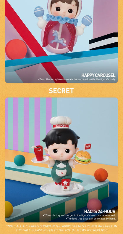 POP MART HACIPUPU Rolling Time Machine Series Figures 1PC/12PCS Blind Box POPMART