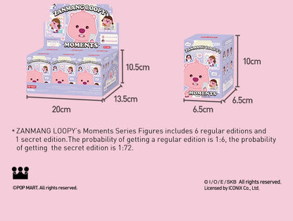 POP MART ZANMANG LOOPY’s Moments Series Figures Mystery Box 1PC/6PCS POPMART Blind Box Limited to 2pcs per order