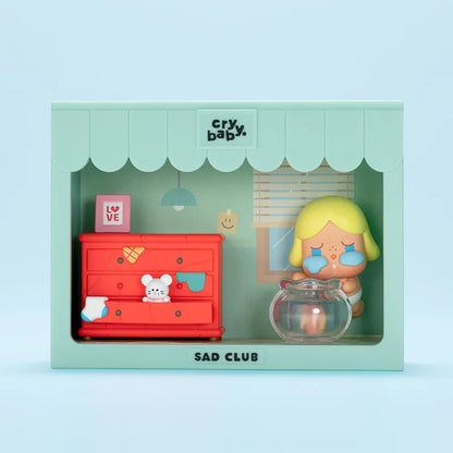 POP MART CRYBABY Sad Club Series Scene Sets by Molly 1PC/8PCS POPMART Blind Box Anime Action Figure Cute Figurine Cry Baby