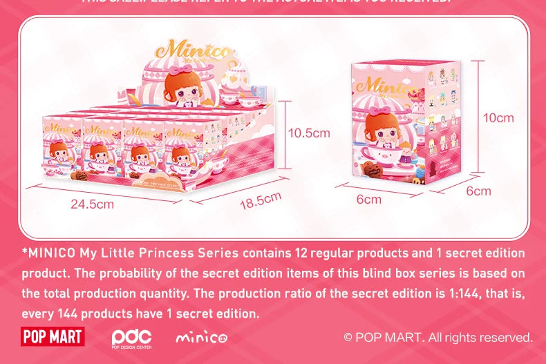 POP MART MINICO My Little Princess Series Mystery Box Figure Gift Kid Toy Blind Box