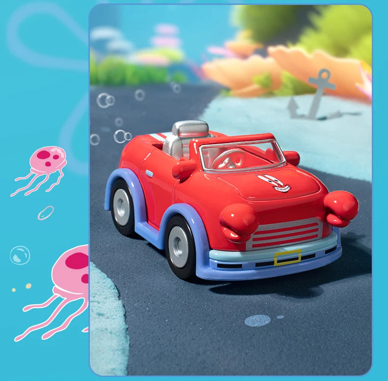 POP MART SpongeBob Sightseeing Car Series Vehicles Mystery Box 1PC/9PCS Blind Box POPMART Car Toy