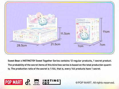 POP MART Sweet Bean x INSTINCTOY Sweet Together Series Mystery Box 1PC/12PCS Blind Box Action Figure Cute Toy