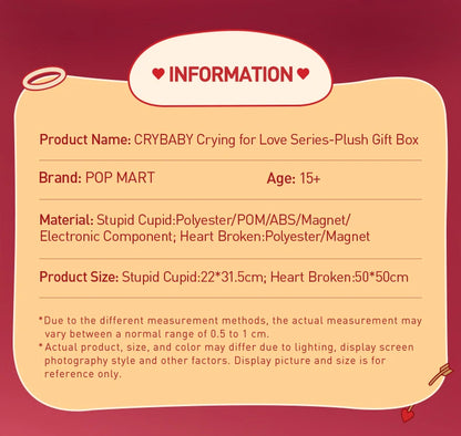 POP MART CRYBABY Crying for Love Series-Plush Gift Box Limited to 2pcs per Order